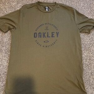 Oakley Olive Green Logo Graphic Crew Neck T-Shirt